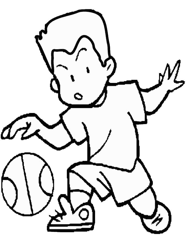 Çocuklara Ücretsiz Basketbol Boyama Sayfası