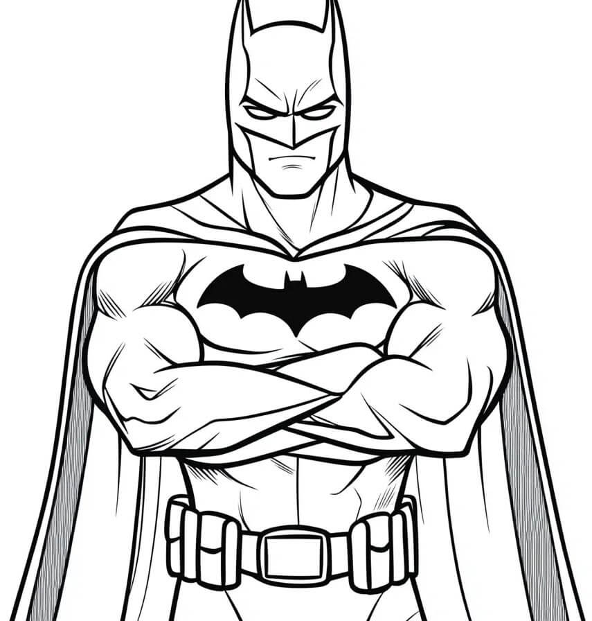 Çocuklara Ücretsiz Batman Boyama Sayfası