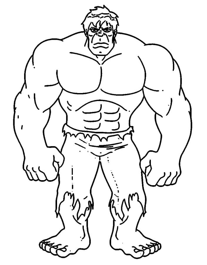 Çocuklara Ücretsiz Hulk Boyama Sayfası