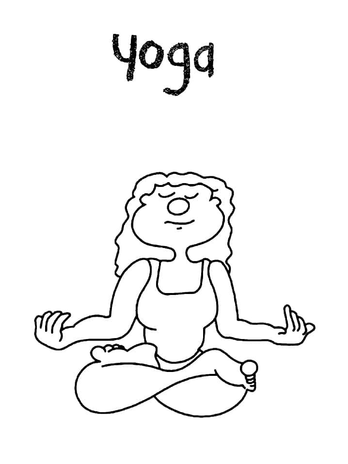 Çocuklara Ücretsiz Yoga Boyama Sayfası