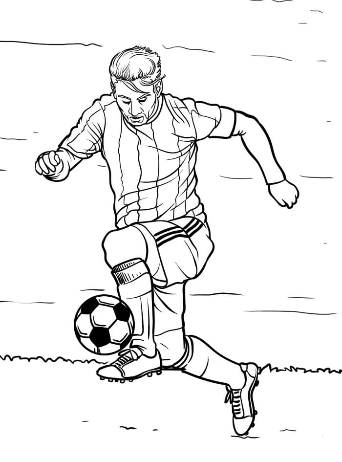Çocuklara Yazdırılabilir Futbol Boyama Sayfası