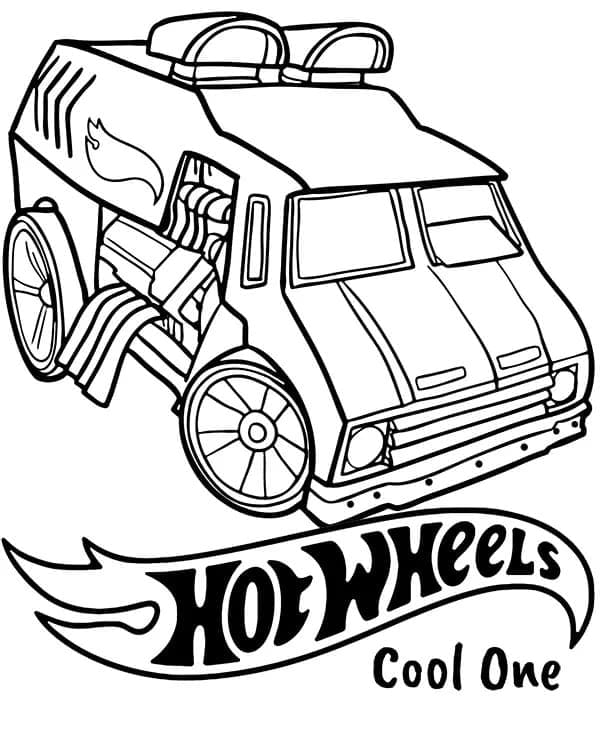 Çocuklara özel ücretsiz Hot Wheels Boyama Sayfası