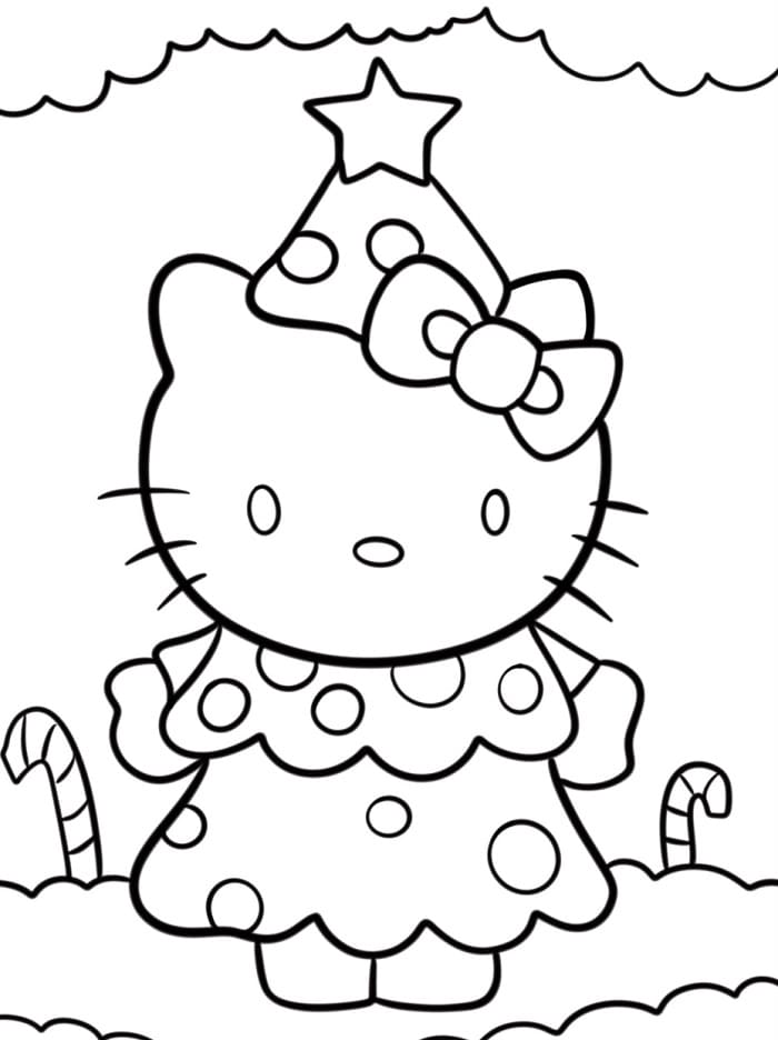Çok Sevimli Hello Kitty Boyama Sayfası