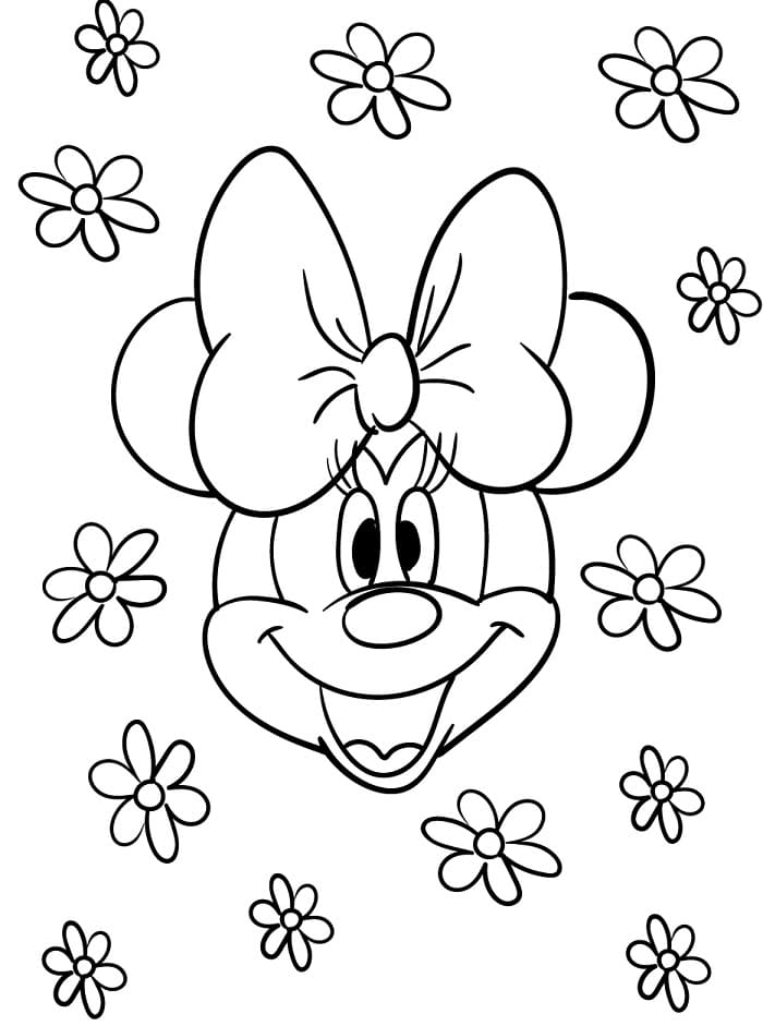 Çok Sevimli Minnie Mouse Boyama Sayfası