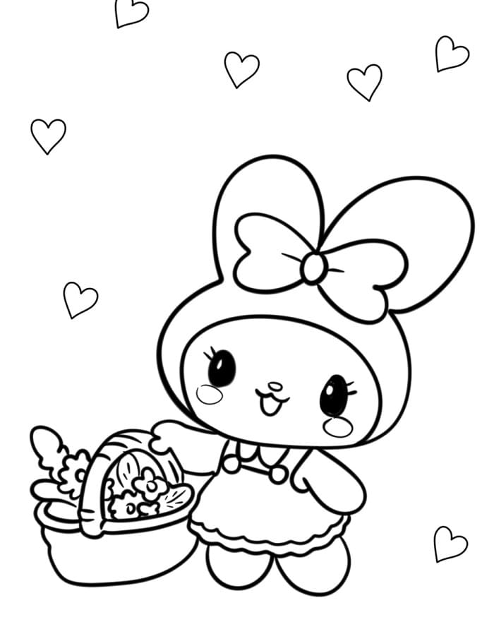 Çok Sevimli My Melody Boyama Sayfası