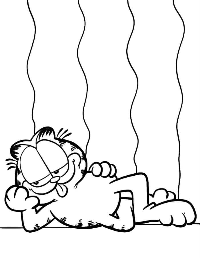 Çok Şirin Garfield Boyama Sayfası