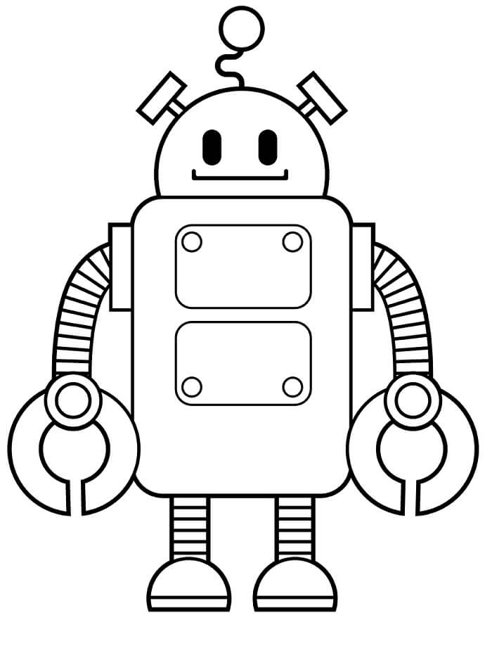 Çok Şirin Robot Boyama Sayfası