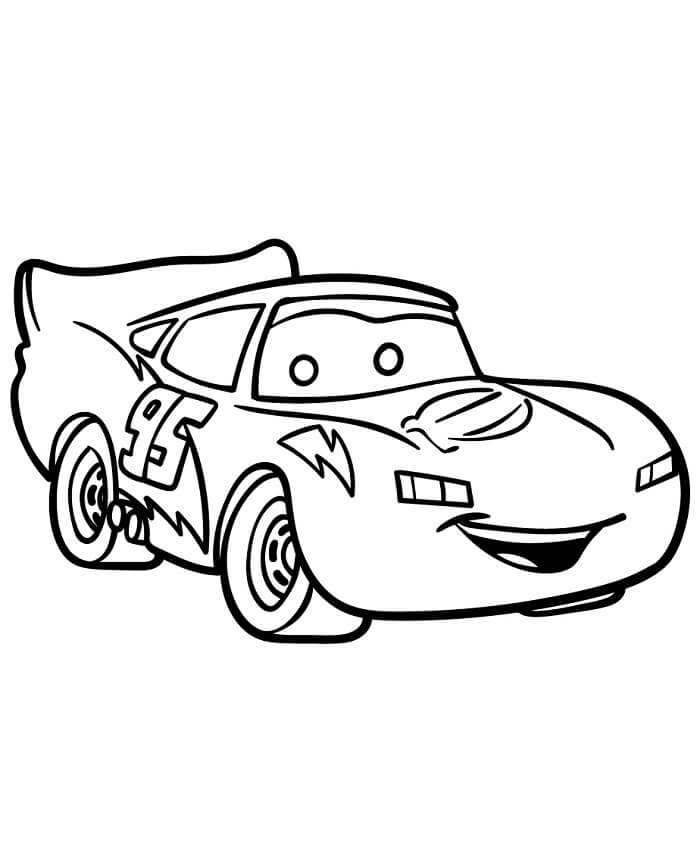 Çok Şirin Şimşek McQueen Boyama Sayfası