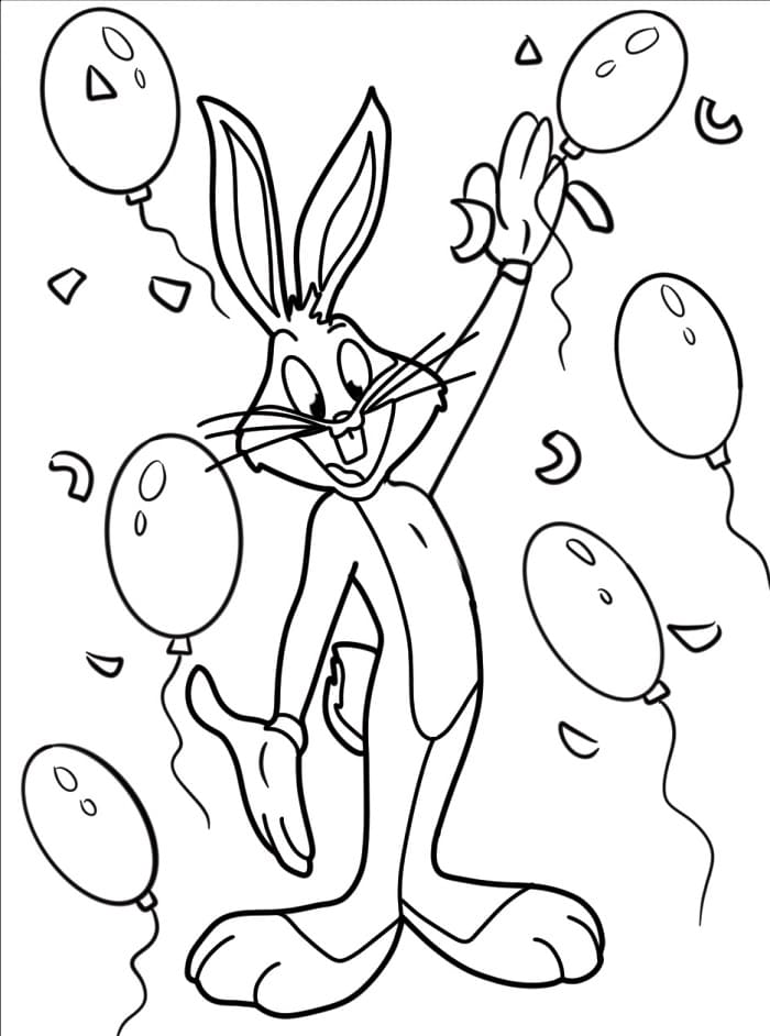 Çok sevimli Bugs Bunny Boyama Sayfası