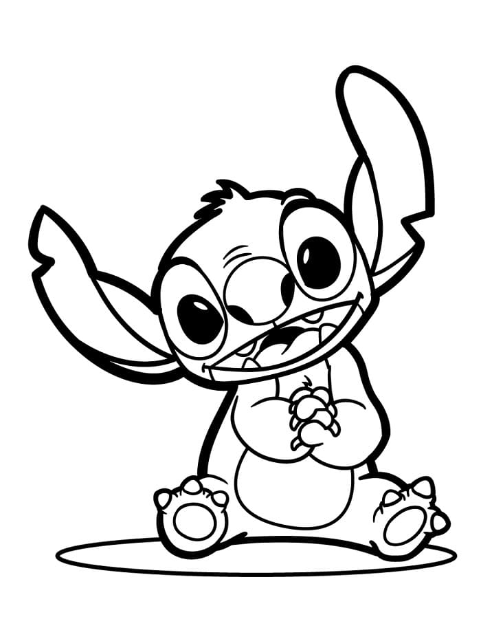 Çok sevimli bir Lilo ve Stitch Boyama Sayfası