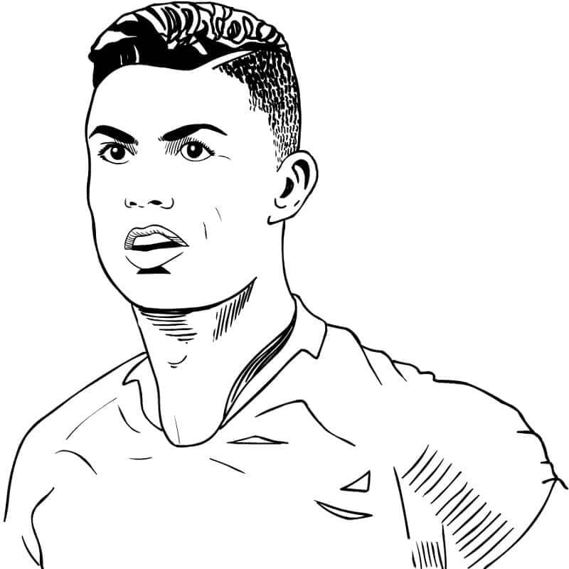 Cristiano Ronaldo Baskı için Boyama Sayfası