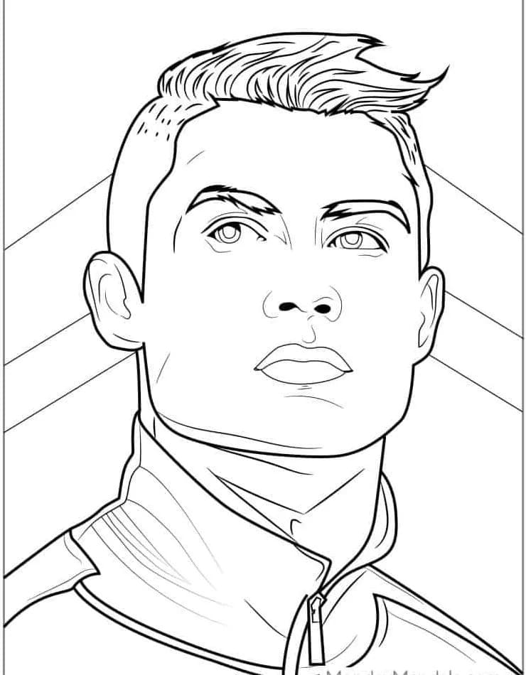 Cristiano Ronaldo Ücretsiz Resim Boyama Sayfası