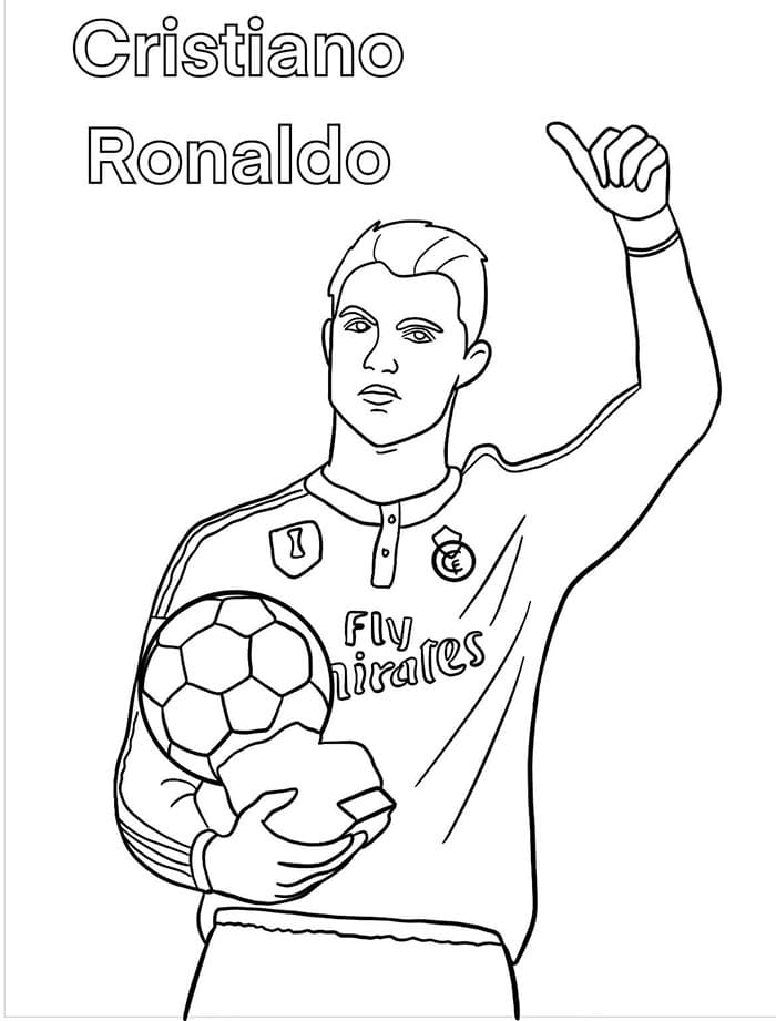 Cristiano Ronaldo Ücretsiz Boyama Sayfası