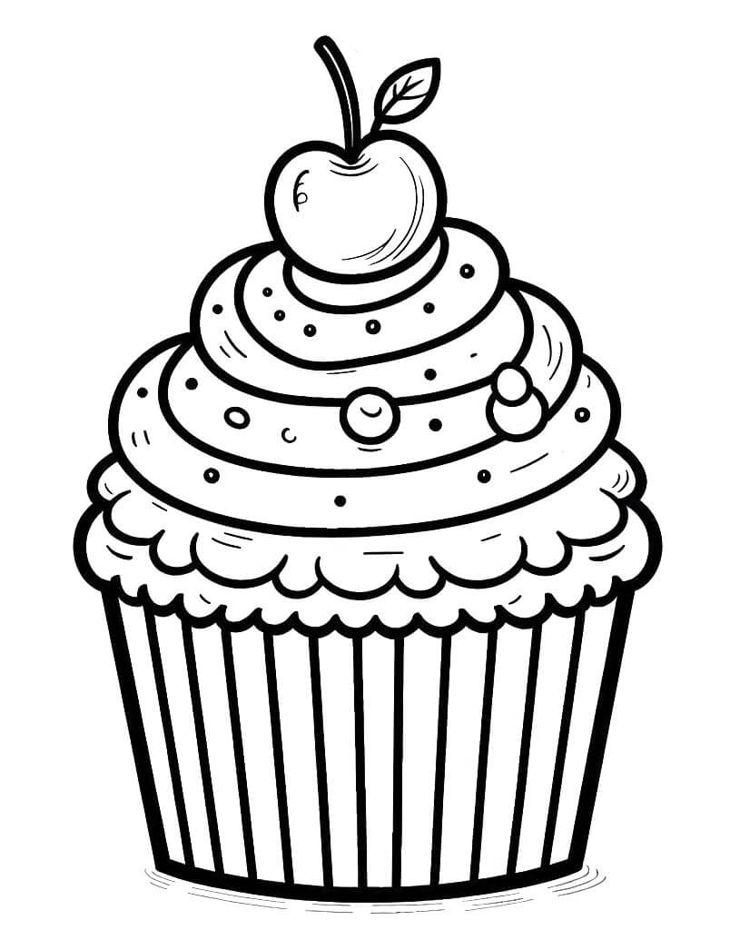 Cupcake Boyama Sayfaları