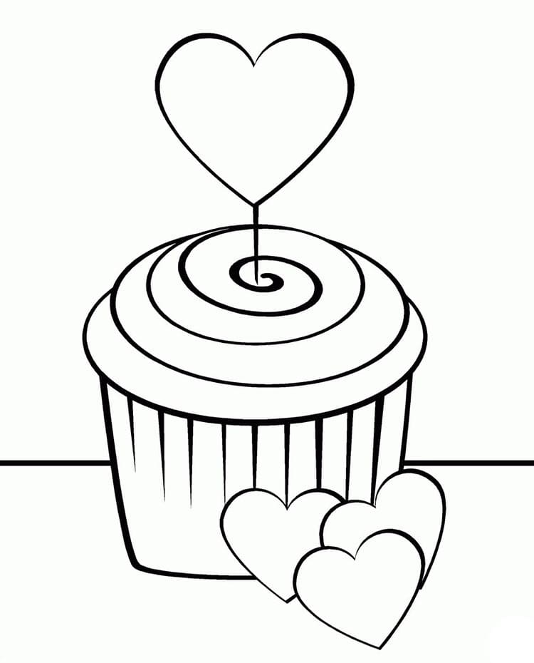 Cupcake Yazdır Boyama Sayfası
