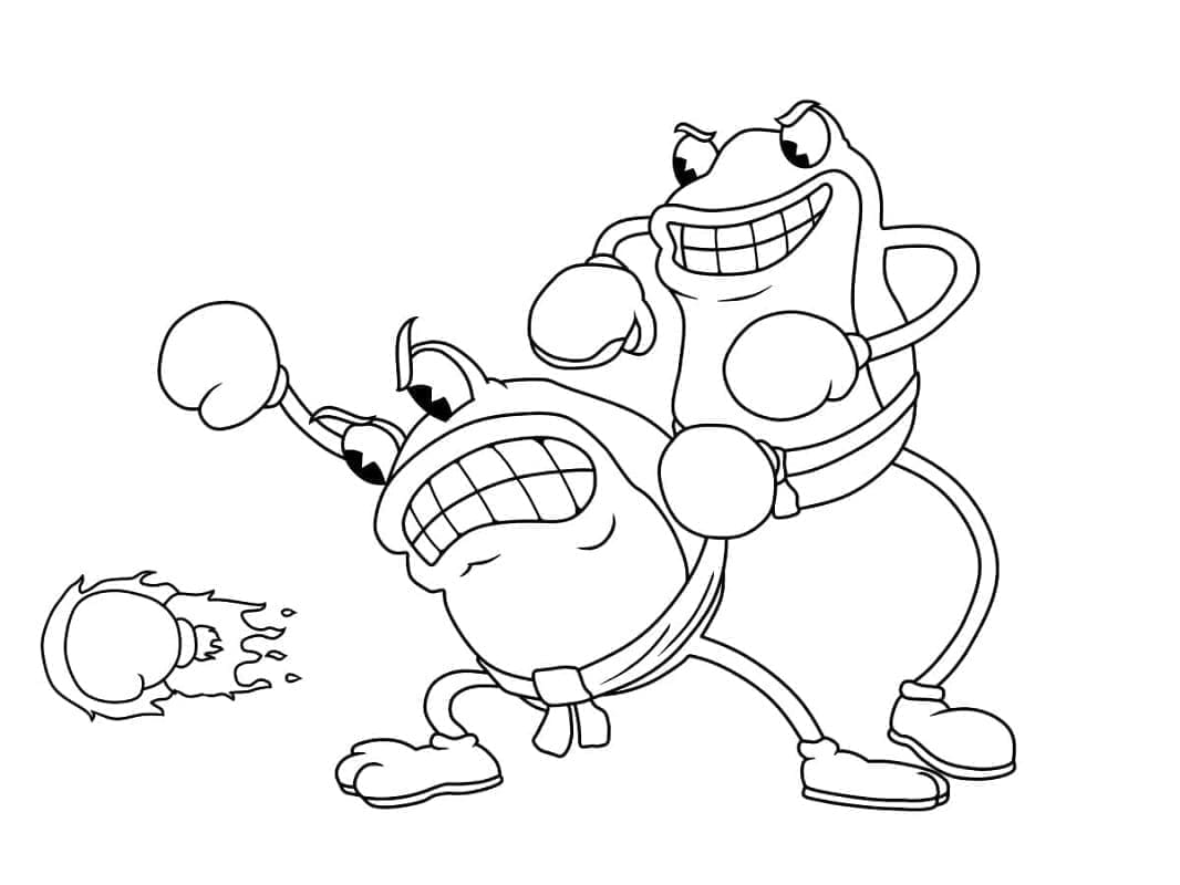 Cuphead Yazdırılabilir Resim Boyama Sayfası