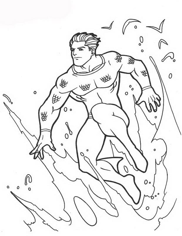 DC Kahramanı Aquaman Boyama Sayfası