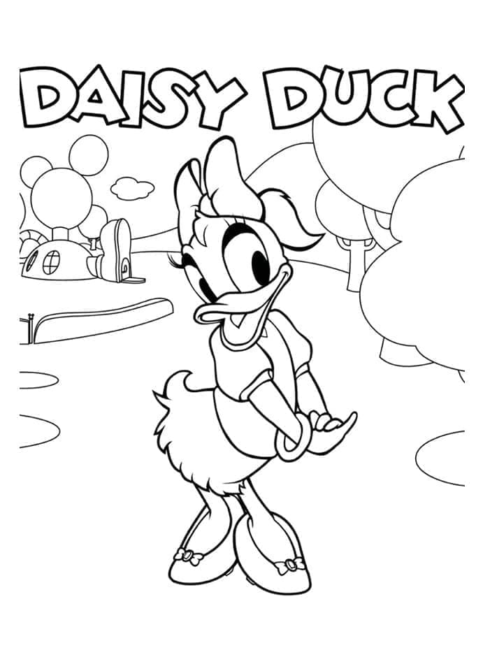 Daisy Duck bedava Boyama Sayfası
