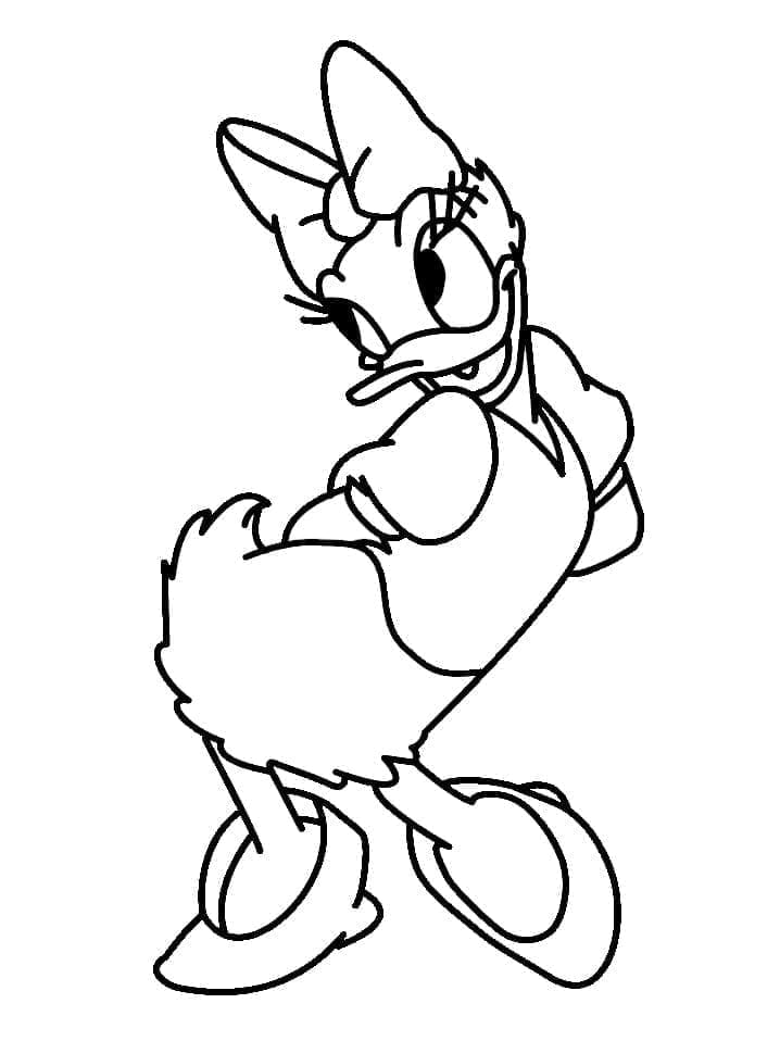 Daisy Duck görsel Boyama Sayfası