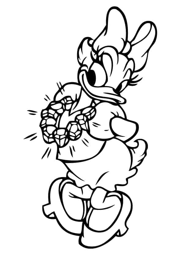 Daisy Duck renklendirme Boyama Sayfası