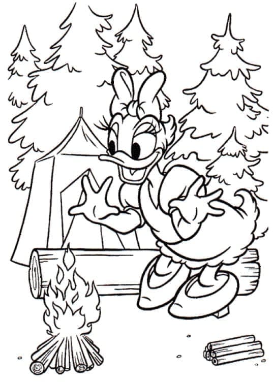 Daisy Duck ücretsiz görsel Boyama Sayfası