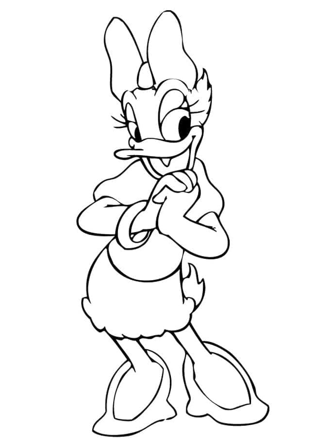Daisy Duck ücretsiz olarak Boyama Sayfası