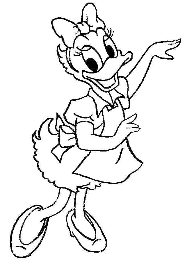 Daisy Duck yazdır Boyama Sayfası