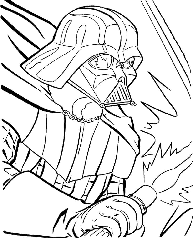 Darth Vader Baskı için Boyama Sayfası