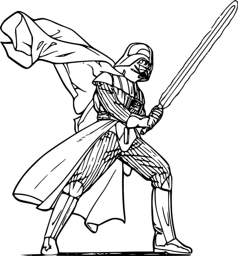 Darth Vader Yazdır Boyama Sayfası