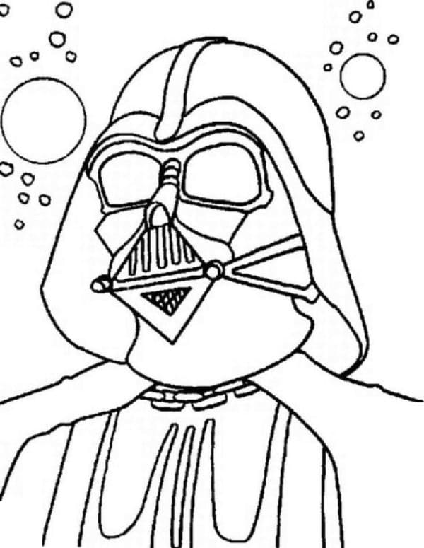 Darth Vader Yazdırılabilir Görüntü Boyama Sayfası