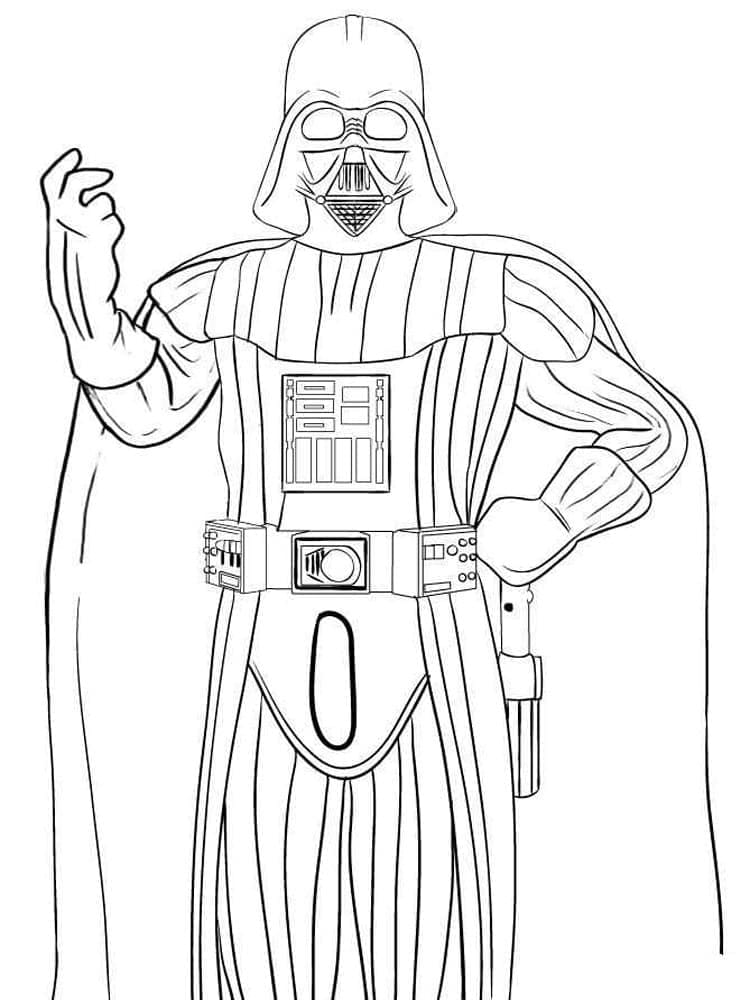 Darth Vader Yıldız Savaşları Boyama Sayfası