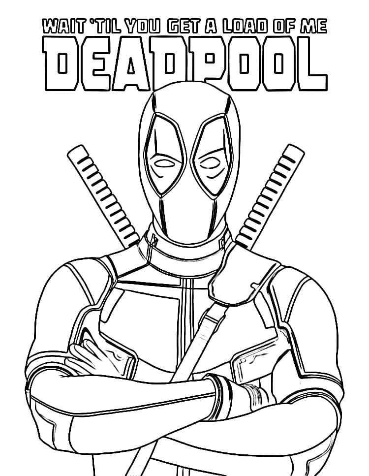 Deadpool Çıktısı Boyama Sayfası
