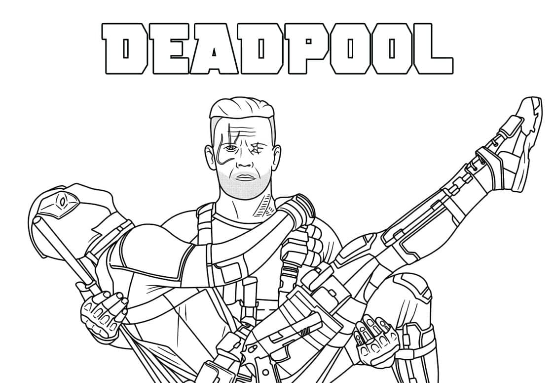 Deadpool Çizimi Bedava Boyama Sayfası