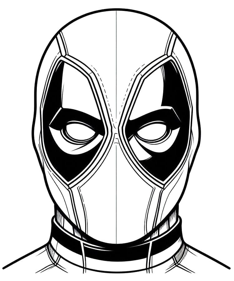 Deadpool Çocuklar İçin Boyama Sayfası