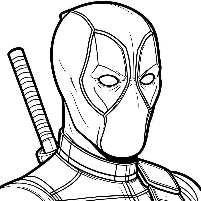 Deadpool Resmi Boyama Sayfası