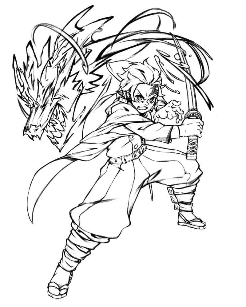 Demon Slayer (1) Boyama Sayfası