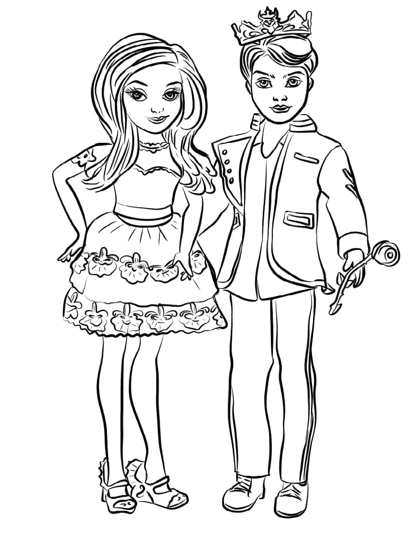 Descendants Baskı için Boyama Sayfası