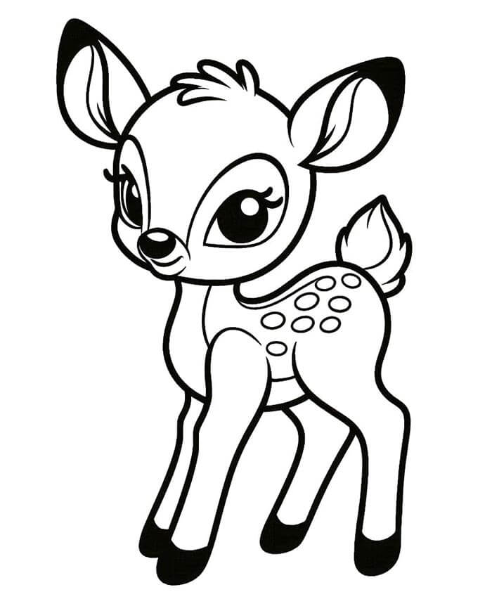 Disney Bambi Boyama Sayfası