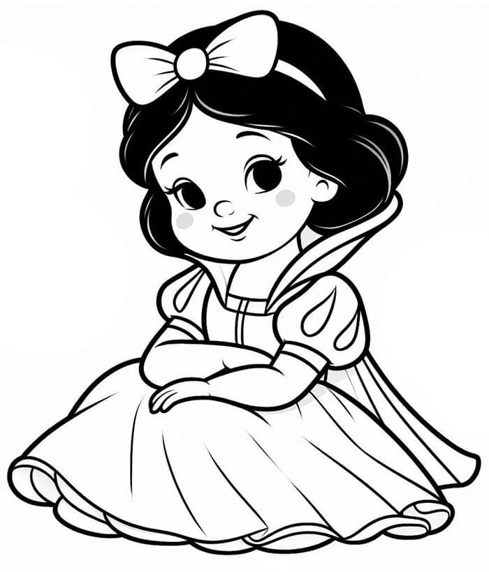 Disney Pamuk Prenses Boyama Sayfası