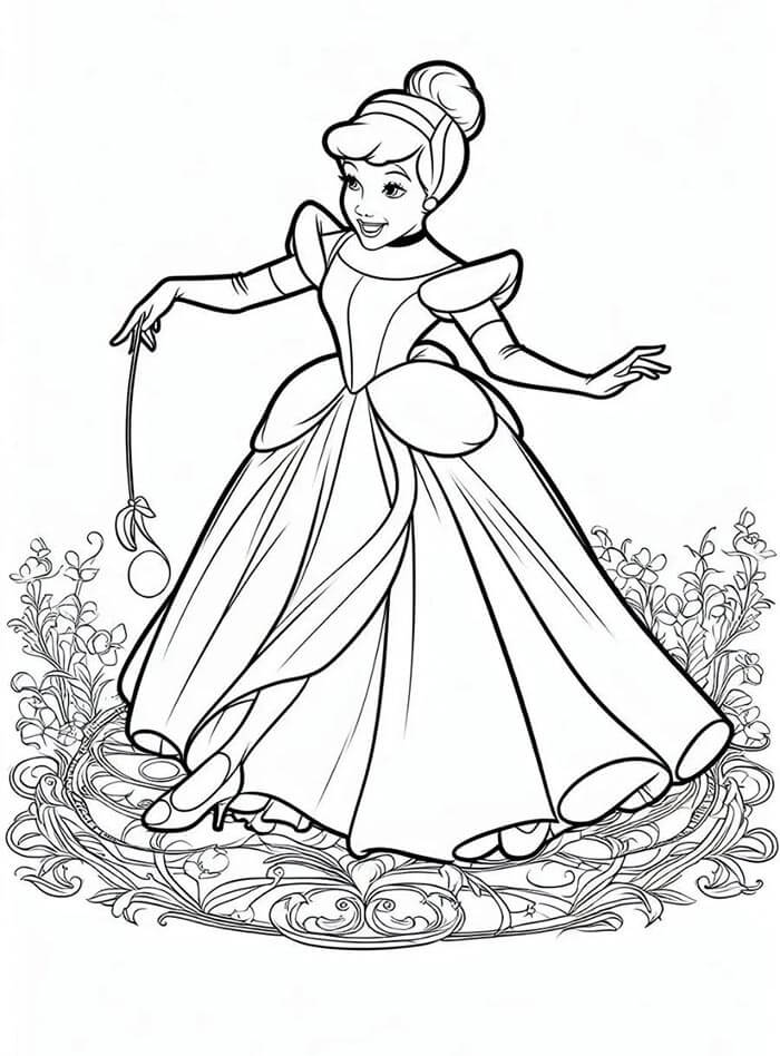 Disney Prensesi Külkedisi Boyama Sayfası
