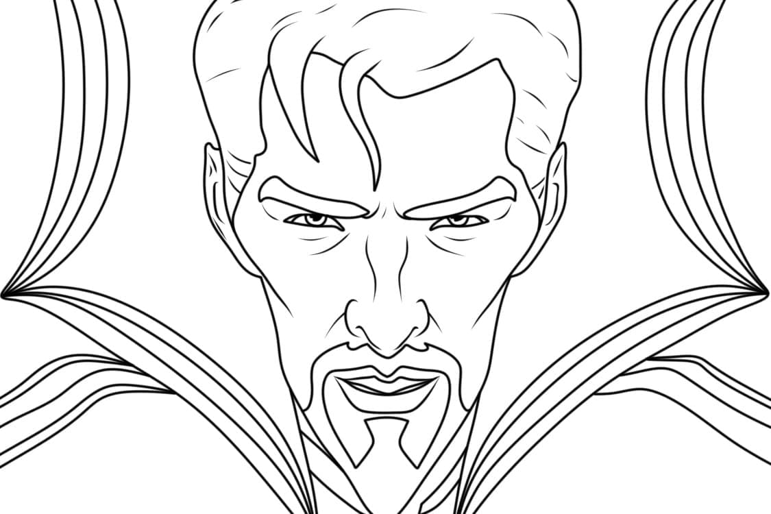 Doktor Strange Baskı için Boyama Sayfası