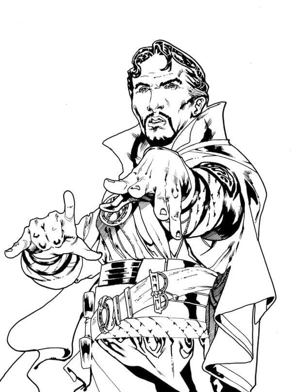 Doktor Strange Resim Boyama Sayfası