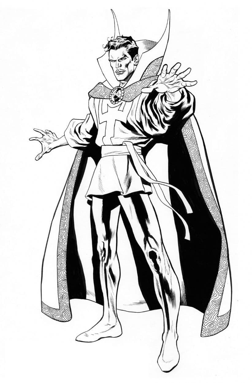 Doktor Strange Ücretsiz Boyama Sayfası