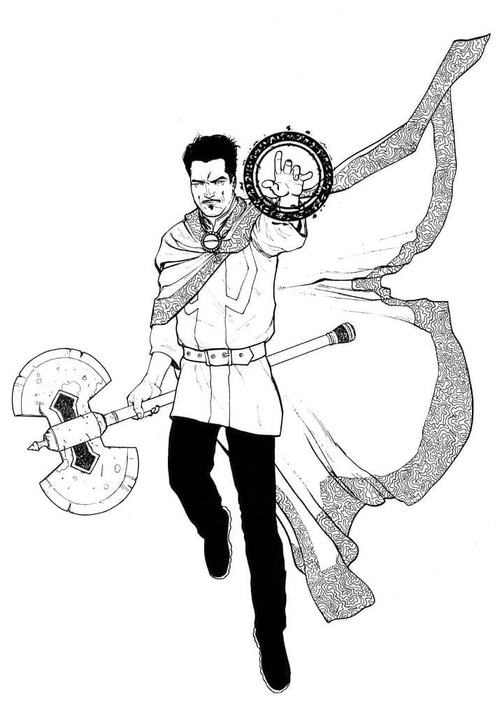 Doktor Strange Yazdır Boyama Sayfası