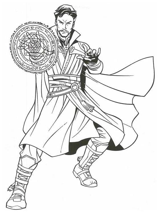 Doktor Strange Yazdırılabilir Görüntü Boyama Sayfası