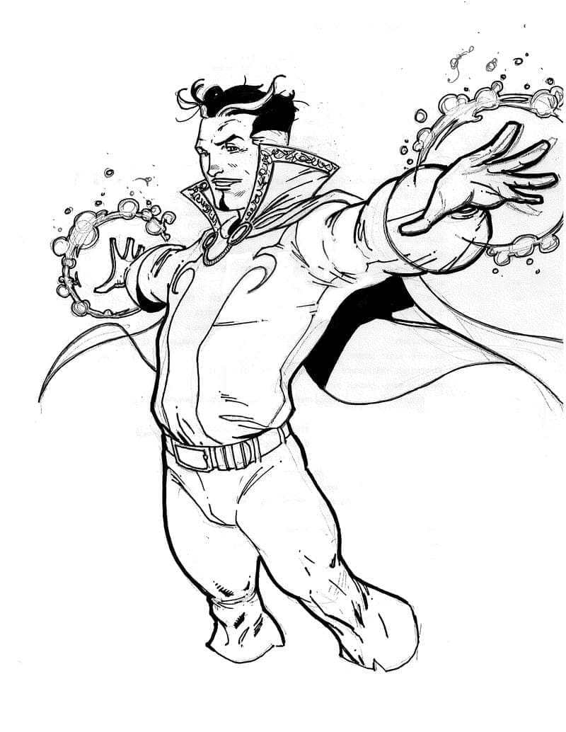 Doktor Strange Yenilmezler Boyama Sayfası