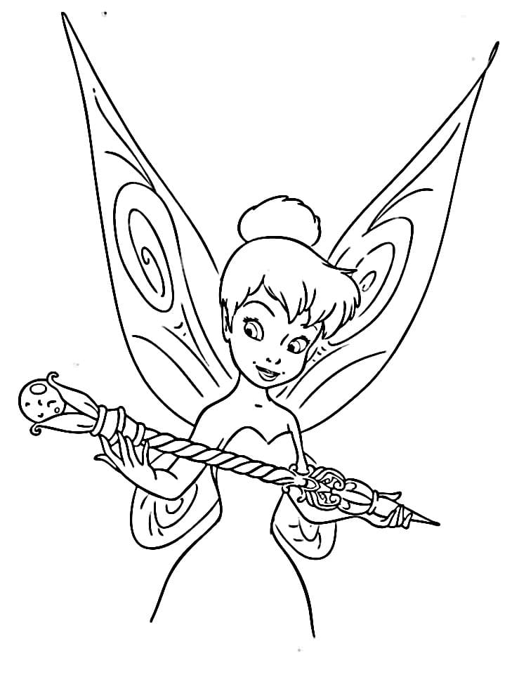 Dost canlı Tinkerbell Boyama Sayfası