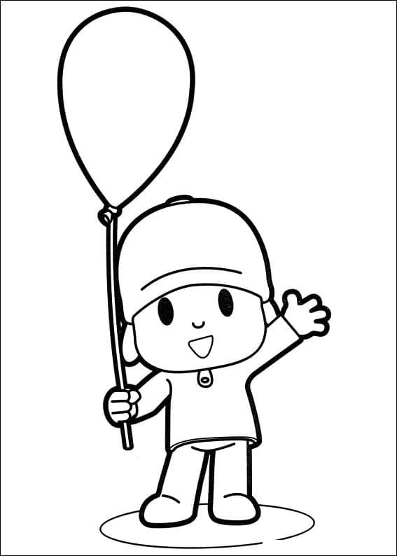 Dost canlısı Pocoyo Boyama Sayfası