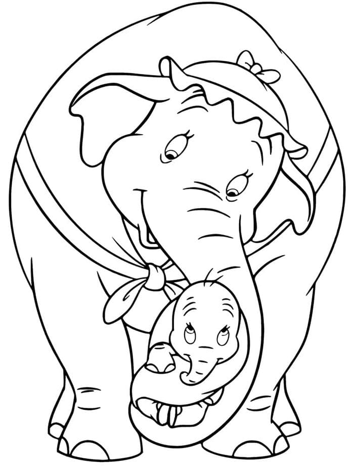 Dumbo Yazdırılabilir Boyama Sayfası