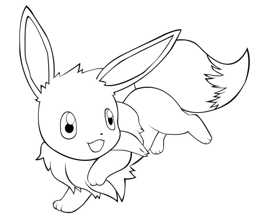Eevee Sevimli Boyama Sayfası